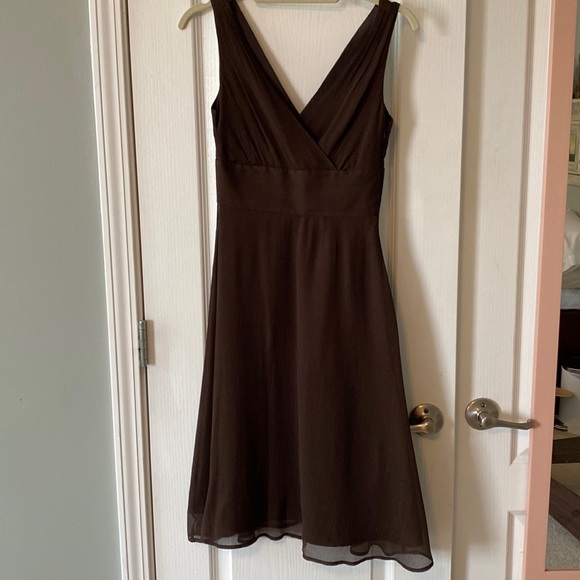 J. Crew Dresses & Skirts - JCrew Brown Crepe Silk Dress 00